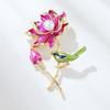 Lanhao estilo chinês Magpie Lotus Broche Mulheres de alta qualidade Retro Refinado Cheongsam Han Casaco Corpete Casaco Pin Acessórios