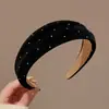 Nueva Diadema de Terciopelo Estrellado Ancha Otoño/Invierno 2026 para Salir, Elegante y Versátil Accesorio para el Cabello de Diadema Alta