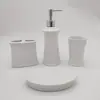 Conjunto de Quatro Peças de Cerâmica para Banheiro, Frasco de Loção, Porta-Escova de Dentes, Copo para Enxaguante Bucal, Saboneteira, Artigos de Higiene Doméstica Podem Ser Personalizados