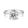 Joia Transfronteiriça Anel de Moissanita Diamante Prata de Lei S925 Zircônia 5A Clássico Luxo Leve High-End Versátil Anel Aberto para Mulheres