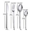 Vajilla de acero inoxidable transfronteriza de Amazon, juego de vajilla creativa, ligera, de lujo, con diseño de martillo, cuchillo y tenedor para comida occidental, cuchara de postre para el hogar.