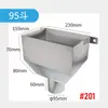 Embudo de Lluvia de Acero Inoxidable 304, Colector de Agua de Tubería de Drenaje Engrosada, Embudo de Acumulación de Agua de Pared, Embudo de Drenaje Cuadrado 201