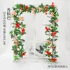 Venta Caliente Transfronteriza Arco de Enredadera de Rosas Artificiales Decoración Flor Artificial Enredadera Enredadera Hebilla para Conducto de Aire Acondicionado Enredadera Artificial