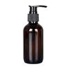 Botellas de vidrio tipo Boston color té, cosméticos a prueba de luz, botellas separadas, delicadas botellas con atomizador, botellas de empaque de leche corporal tipo push