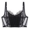 Roupas de cartilagem transfronteiriças Victoria peito explosivo 472 preto sutiã de lingerie francês suspensórios espartilho