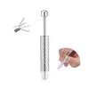 Agulha Guia de Aço Inoxidável 316 Pino com Rosca Interna e Externa Haste Guia Brinco com Orelha Perfurada Piercing Labial Piercing na Língua Ferramenta Auxiliar DIY