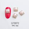 Nuevo fabricante de accesorios de bricolaje para joyería de uñas de aleación japonesa con cuentas de cara rosa y estrella, taladro grande para uñas