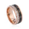 Anillo Transfronterizo de Acero de Titanio Estilo Coreano para Mujer, Anillo de Nicho con Incrustaciones de Estrellas Giratorio con Números Romanos, Joyería de Acero Inoxidable