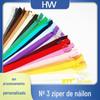 Em estoque Nº 3 Bolsa Esportiva Invisível de Nylon Calça com Zíper Colorido de Cauda Aberta