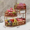 Bandeja de frutas criativa, cesta de frutas para sala de estar, expositor de lanches e frutas secas para mesa, mesa de centro, mesa de jantar, prateleira de armazenamento multicamadas