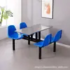 Estudiantes Escolares Acero Inoxidable Comedor Mesa y Silla Combinación con Respaldo 8 Sillas de Comedor para Personal mesa y silla para comida rápida unidas