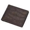 Cartera para Licencia de Conducir de Cuero Genuino Moda de Cuero Genuino de Vaca Portatarjetas de Gran Capacidad Dos en Uno Ultra-Delgada Corta Cartera para Hombre para Mujer