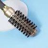Modelador de Cabelo Cilíndrico, Pente com Cerdas Douradas, Pente de Tubo de Alumínio Resistente a Altas Temperaturas, Pente Anti-Estático para Modelar Cabelo, Pente de Rolo