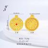 Novo Pingente Ruyi de Esmalte Ouro Areia Bússola Perfeita Estilo Igual de Wei Xue Filigrana Vazada Pingente Bússola Oito Tesouros