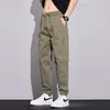 Calça Jogger de Algodão Solta para Primavera e Verão para Jovens, Calça Americana High Street Moderna e Versátil para Homens, Algodão Respirável para o Verão