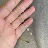 Colar com Pingente de Franja de Três Diamantes Redondos em Prata Esterlina S925, Simples e Versátil, Design de Nicho, Exquisito e de Luxo Leve, Corrente Ultrafina para Clavícula para Mulheres