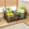 Estante de Almacenamiento de Verduras para Encimera de Cocina Cesta de Verduras de Mesa Estante de Verduras para Estufa Cesta Móvil de Almacenamiento de Frutas y Verduras