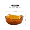 Bol de Vidrio Martillado con Borde Dorado Japonés Venta al por Mayor Set de Vajilla Transparente Estilo Nórdico Bol de Postre Plato Bol de Vidrio
