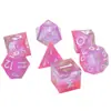Dados de Resina Jogo de Mesa DND Dungeons & Dragons COC Roleplaying TRPG Cthulhu Poliédricos D4-D20 Conjunto de 7 Peças