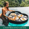 Bandeja de agua redonda flotante de ratán, Bali, Vietnam, cesta popular para casas de huéspedes, hoteles, piscinas, bandeja de servicio para la playa