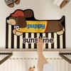 Tapete de Chão Absorvente Especial para Banheiro de Dachshund de Desenho Animado Tapete para Pé de Porta de Banheiro Pia Resistente a Manchas Carpete