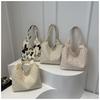 Bolsa de Pano Floral Feminina 2024 Primavera e Verão Novo Estilo Estilo Coreano Bolsa de Ombro para Todos os Combos Estilista Bolsa Casual