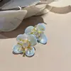 Nuevos Pendientes de Flor de Circonita Dulce Primavera y Verano 2026, Joyería de Oreja de Resina Fresca de Alta Gama a la Moda