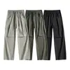 Pantalones cargo parachute anchos estilo americano para hombre, nueva colección otoño 2026, resistentes a las arrugas, fáciles de cuidar, corte holgado, pierna recta, pantalones casuales