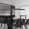 Luminária pendente linear longa para restaurante sala de jantar balcão de bar designer minimalista mesa de jantar iluminação moderna simples nórdico estúdio