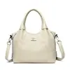 Bolso Transfronterizo Nuevo para Mujer, Color Sólido de Gama Alta, Bolso de Hombro Simple de Cuero Suave, Temperamento Moderno, Bolso Tote Cruzado para Mujer