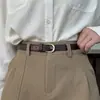 Cinto de Couro Macio, Cinto Simples e de Alta Qualidade para Mulheres, Cinto Decorado Estilo Coreano Retrô para Mulheres, Novo Cinto para Jeans Atacado