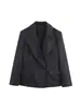 Comércio Exterior Atacado Outono 2025 Novo Estilo Europeu e Americano Moda Casual Listrado Blazer de Ombro Largo