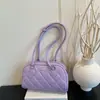 2026 Bolsa de Ombro com Padrão de Losangos de Diamante Feminina de Alta Qualidade Versátil Ombro Único para o Trabalho Design de Nicho Bolsa de Mão Bolsa de Ombro Único