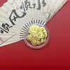 Insignias Corporativas Personalizadas Logo Oro Puro 999 Doce Signos del Zodíaco Pegatinas para Teléfono Móvil Piezas de Oro Zodiacales Creativas Regalos Venta al por Mayor