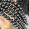 Cuentas redondas de ágata negra con seis palabras de mantra, para joyería, pendientes, collares, accesorios, pulseras, cuentas sueltas.