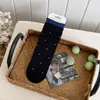 Calcetines Japoneses de Canalé Doble con Puntos para Mujer, Otoño/Invierno, Dulce Estilo Coreano, Versátiles, Estilo Universitario, Calcetines Largos de Algodón, Calcetines Holgados
