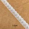 19 Estilos de Encaje Blanco No Elástico Calado Bordado con Bordes Florales para Ropa, Zapatos, Calcetines, Cortinas, Accesorios de Sofá y Piezas Decorativas