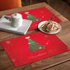 Atmósfera de Año Nuevo y Navidad Manteles Decorativos Festivos Rojos Manteles de Mesa para Restaurante Occidental de Gama Alta en Interiores