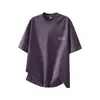 Camiseta Masculina de Manga Curta Estampada Pesada Estilo Americano de Alta Qualidade, Nova Tendência Verão 2026 Marca Loose Fit Tamanho Grande Gola Redonda Top