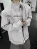 2026 Nueva Chaqueta de Patchwork Deconstruido de Primavera Otoño con Cuello Alto para Hombre Estilo Callejero de Alta Gama Ropa Exterior Americana Top al por Mayor
