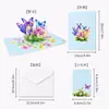 Amazon Wholesale Tarjetas de Felicitación 3D para el Día del Maestro Personalizadas con Estampado Dorado de Alta Gama, Escultura de Papel de Mariposa y Flor Tarjetas de Bendición Creativas