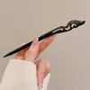 Pasador de Sándalo Negro para Mujer, Accesorio para el Cabello Fresco y Elegante, Pasador de Flor de Magnolia, Adorno para el Cabello Estilo Antiguo Qipao, Pasador Diario para Peinados Recogidos