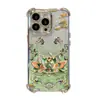 Funda para Teléfono Móvil Retro Guo Huang Lotus Adecuada para Apple 17 Iphone15Promax Destello Fino 16 Galvanizado Anticaída 14 Mujeres