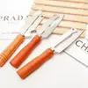 Cuchillo Pelador con Mango de Madera, Cuchillo Pelador Multifuncional de Acero Inoxidable, Cuchillo Pelador de Melón y Fruta de Dos en Uno Antiguo, Artefacto para Pelar