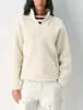 Suéter de Forro Polar para Mujer 2025 Otoño e Invierno Moda Europea y Americana Nuevo Sudadera con Cremallera y Bolsillo de Cuello Alto para Mujer