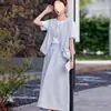 Conjunto de Falda de Trabajo a la Moda para Mujer 2025 Verano Nuevo Tendencia Juvenil Estilo Callejero Elegante Conjunto de Tres Piezas Chaleco y Falda