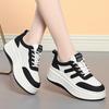 Una generación de zapatos de mujer, zapatos blancos de suela gruesa, zapatillas casuales delgadas de cuero suave para mujer, zapatos de cuña para primavera y otoño, nuevos zapatos
