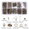 10 Cajas Set de Accesorios para Aretes DIY Hechos a Mano en Caja Cierre de Langosta Cierre de Caballo Anilla Abierta Accesorios de 9 Pines