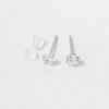 Brincos de prata esterlina S925 com quatro garras de zircônia incrustada, banhados a ouro verdadeiro, mini brincos compactos de diamantes europeus e americanos
