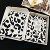 Calças de manga comprida femininas com estampa de leopardo e seda de gelo e neve transfronteiriças, pijamas de imitação de seda de alta qualidade com som de vibração e explosão, serviço doméstico de comércio exterior